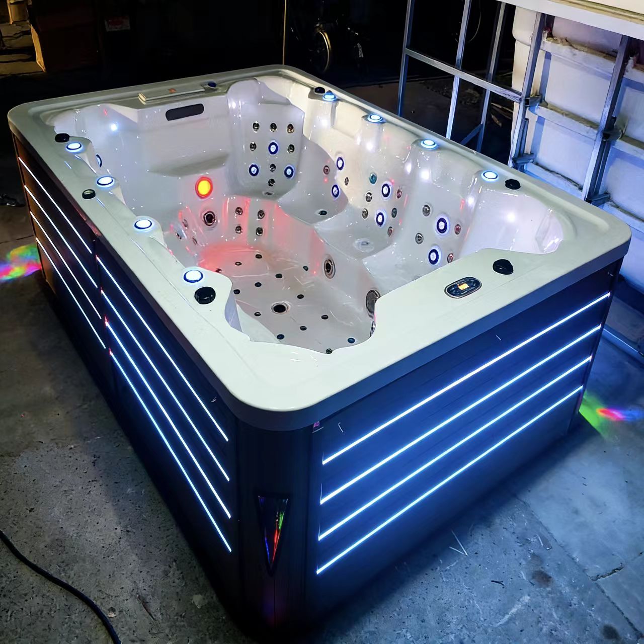 Hot Tub,5‑10 Persons Whirlpool - Home Bathroom Jacuzzi 评论和价格
