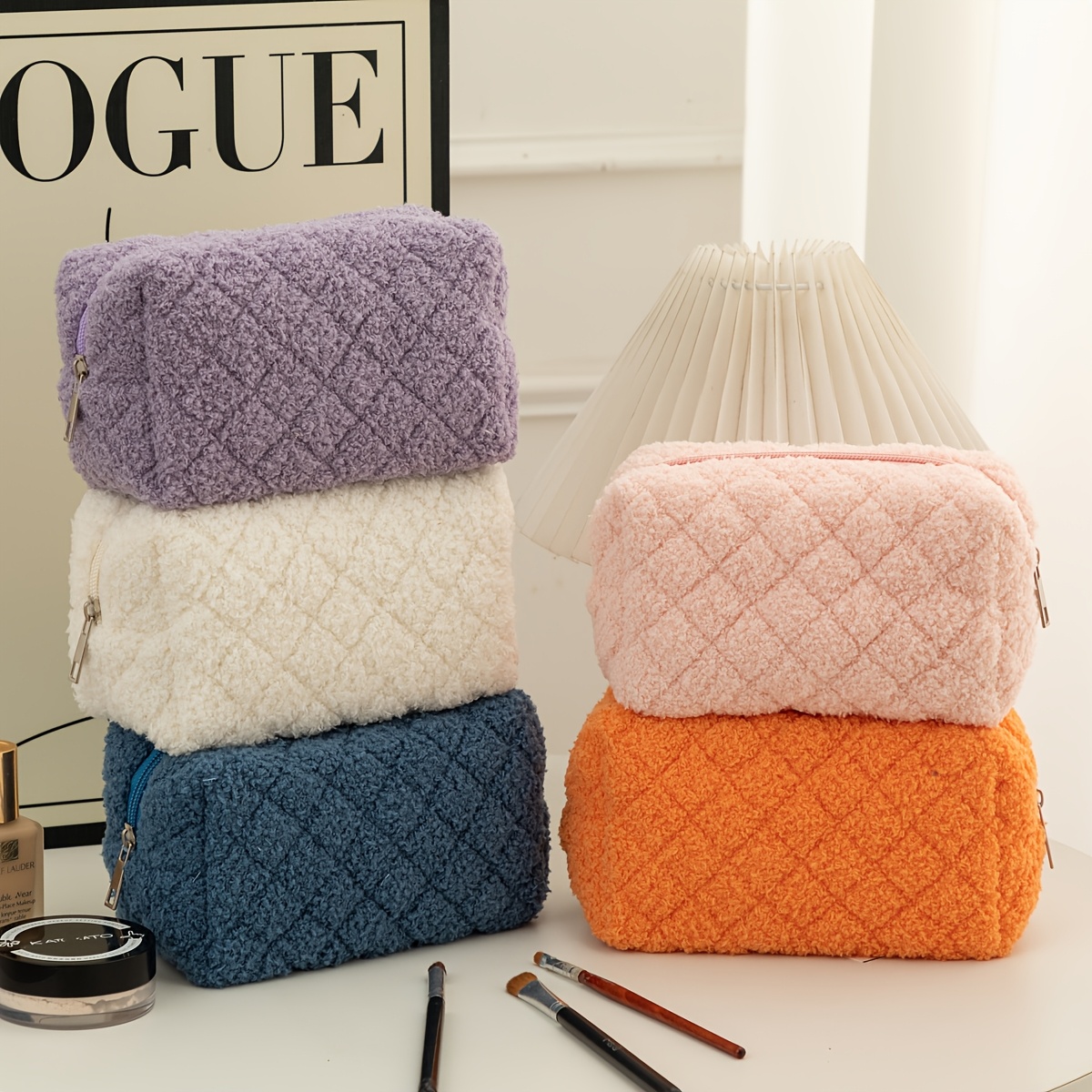1 Plush Makeup Bag |   Cosmeti - Japanese Home Bathroom Design 评论和价格