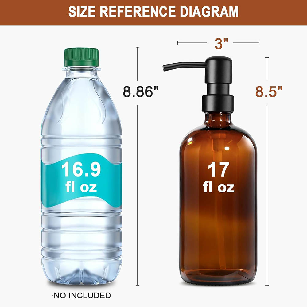 Amber Glass Soap Dispenser, 2  - Soap Dispenser Pump 评论和价格