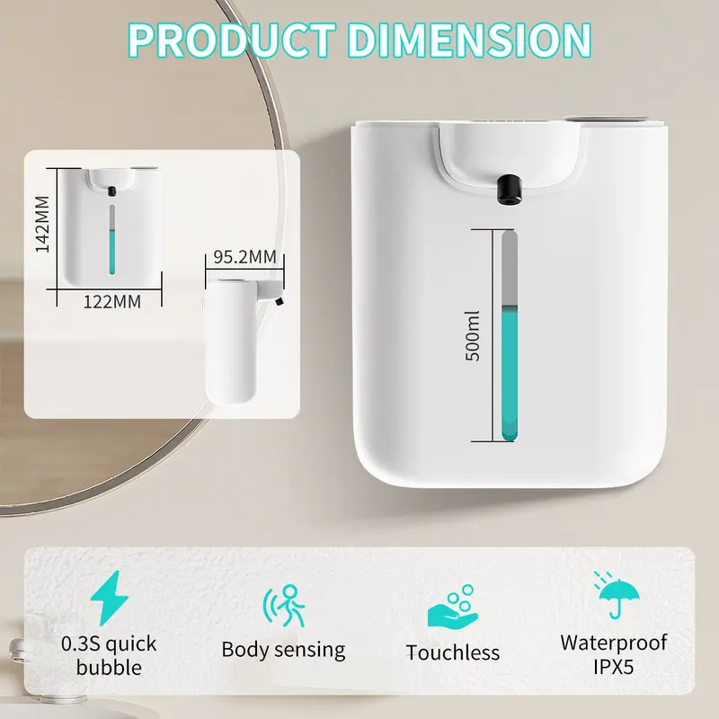 500ML Large Capacity 9-Levels  - Soap Dispenser Pump 评论和价格