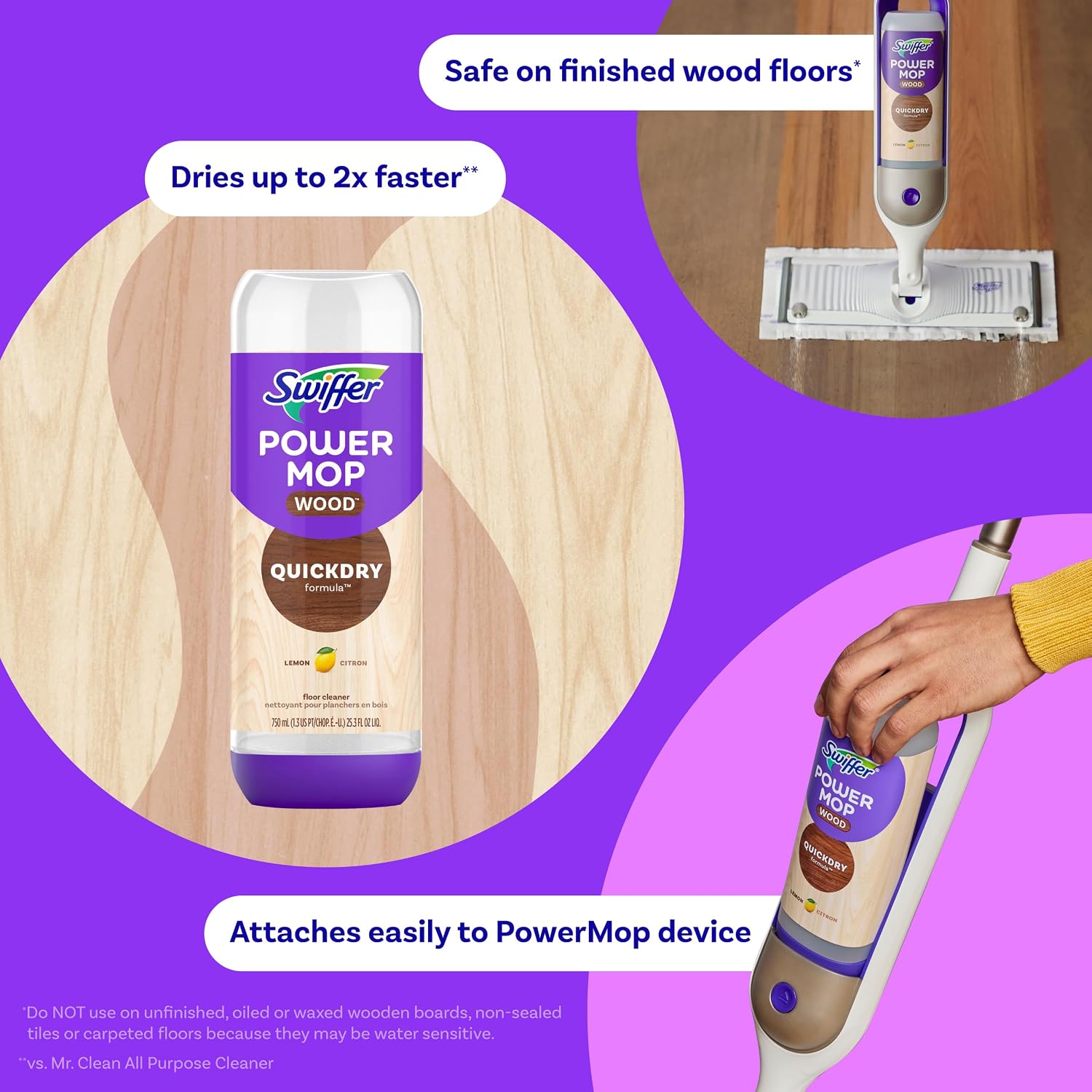 Swiffer Power Mop Wood Refill  - Home Bathroom Cleaning Solution 评论和价格